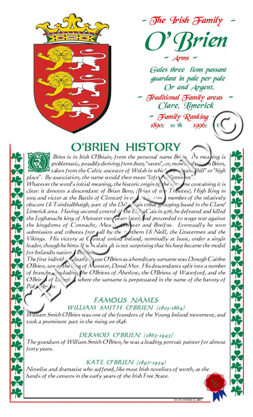 O'Brien Irish Family History