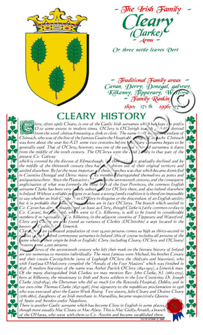 Cleary Irish Family History
