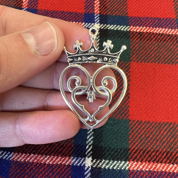 Queen Mary Luckenbooth Heart Scottish Pendant