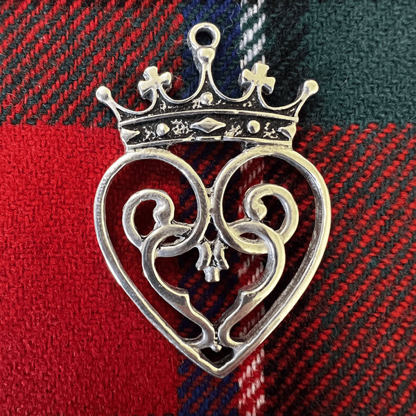 Queen Mary Luckenbooth Heart Scottish Pendant