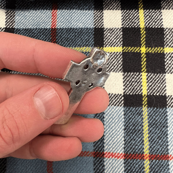 Castledermot Celtic Cross Pendant, Handcrafted Irish Cross - Stereling Silver