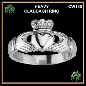 Authentic Irish Claddagh Ring - Symbol of Love, Loyalty, and Friendship - CW18S