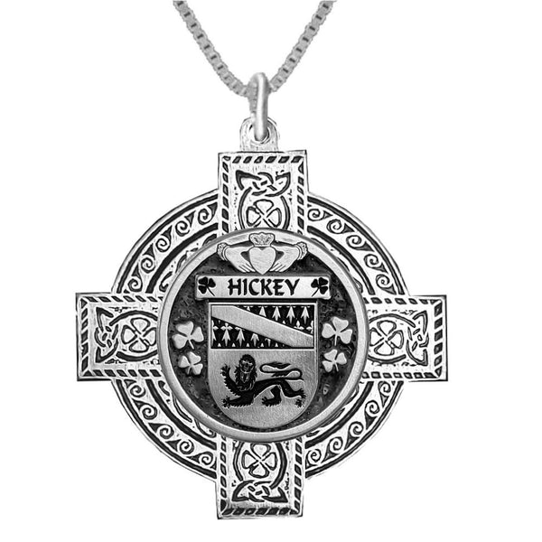 Hickey Irish Coat of Arms Celtic Cross Pendant ~ IP04