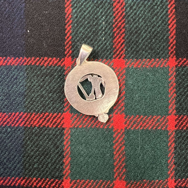 Fletcher Large 1" Scottish Clan Crest Pendant - Sterling Silver