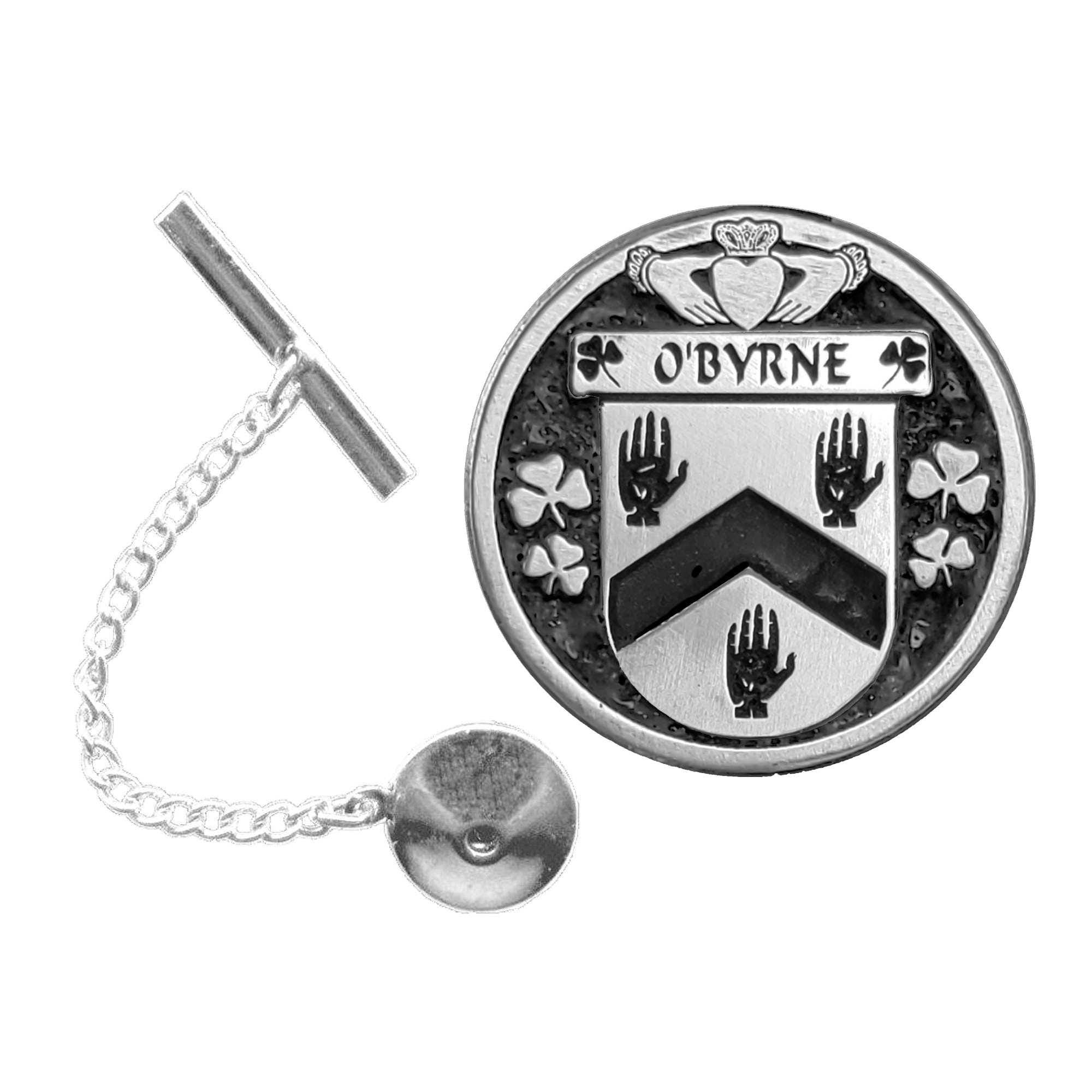 O'Byrne Irish Coat of Arms Disk Lapel Pin/ Tie Tack