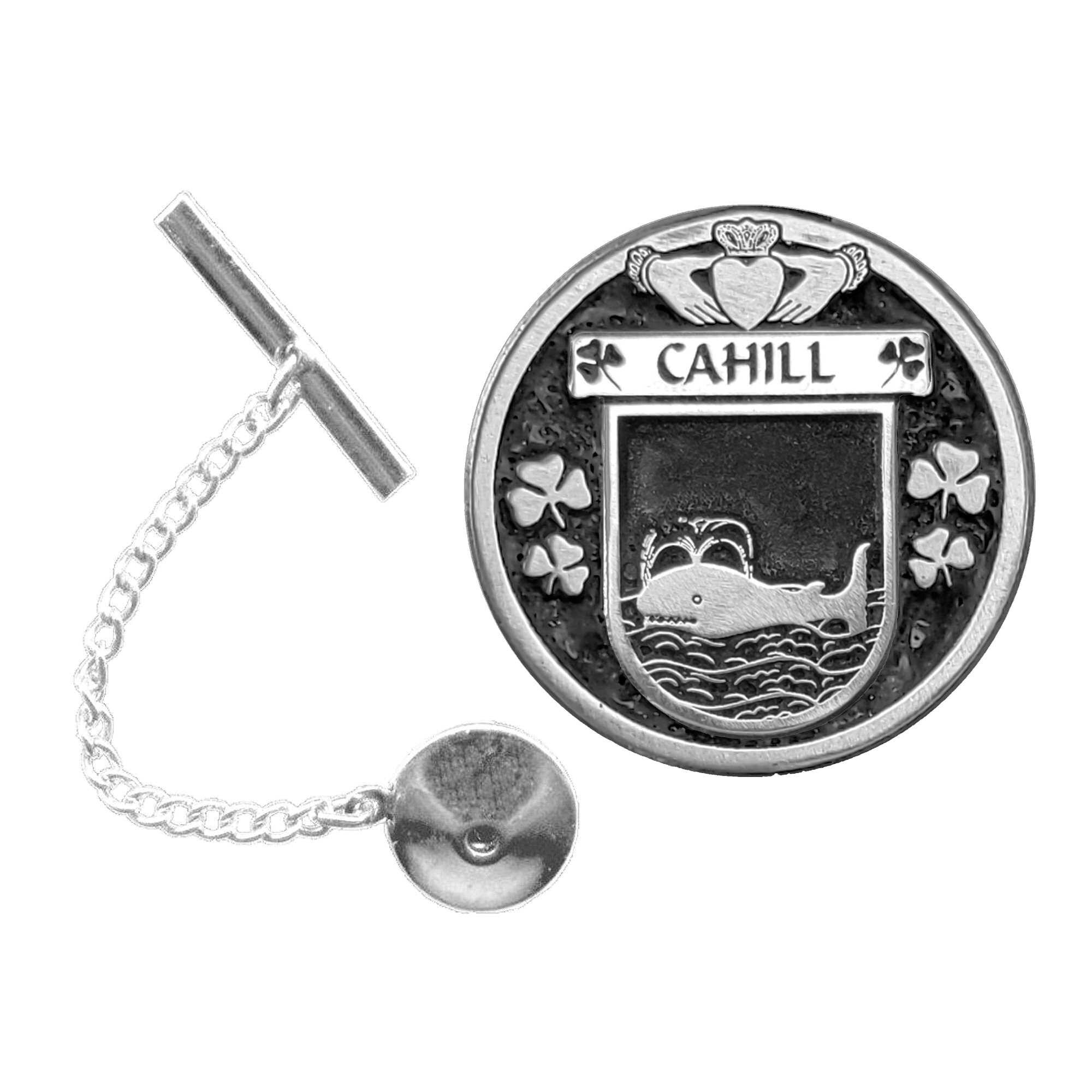 Cahill Irish Coat of Arms Disk Lapel Pin/ Tie Tack