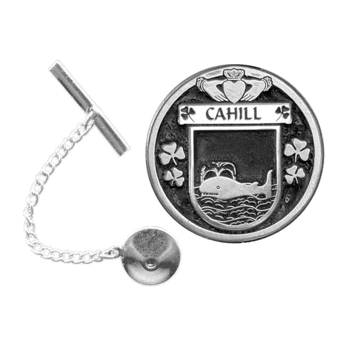 Cahill Irish Coat of Arms Disk Lapel Pin/ Tie Tack