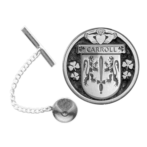 Carroll Irish Coat of Arms Disk Lapel Pin/ Tie Tack