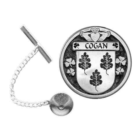 Cogan Irish Coat of Arms Disk Lapel Pin/ Tie Tack