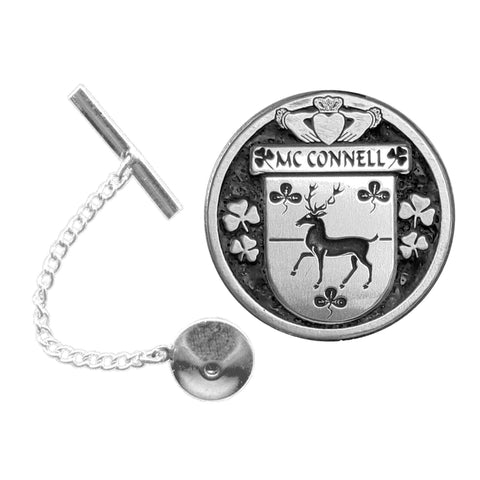 McConnell Irish Coat of Arms Disk Lapel Pin/ Tie Tack