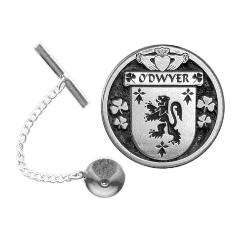 O'Dwyer Irish Coat of Arms Disk Lapel Pin/ Tie Tack