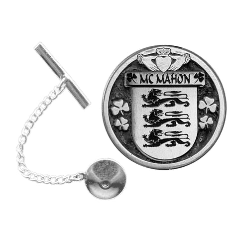 McMahon Irish Coat of Arms Disk Lapel Pin/ Tie Tack