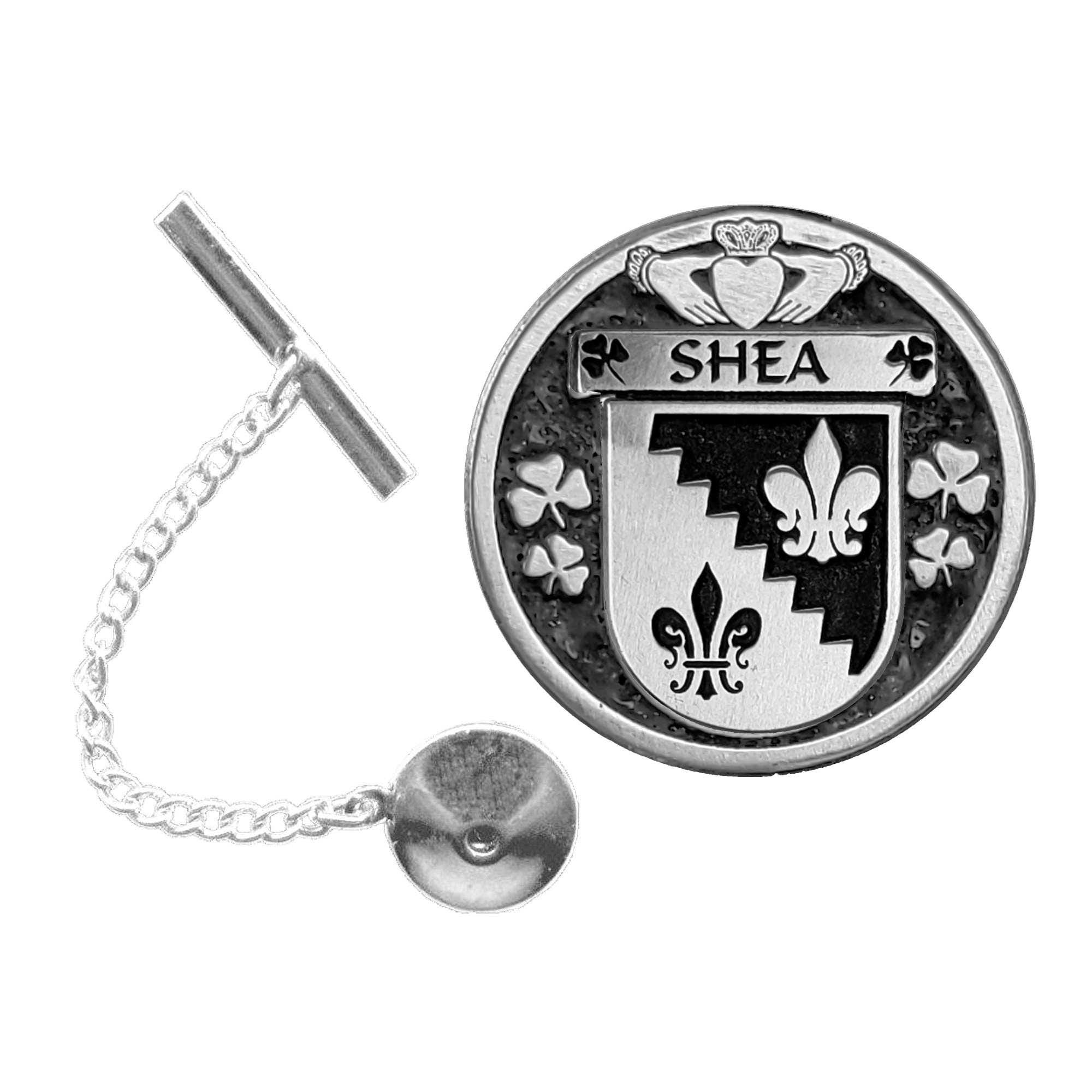Shea Irish Coat of Arms Disk Lapel Pin/ Tie Tack
