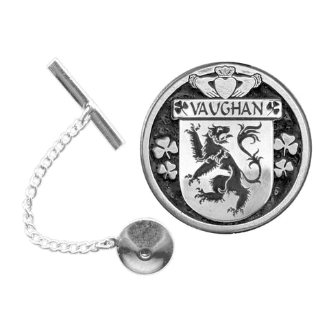 Vaughan Irish Coat of Arms Disk Lapel Pin/ Tie Tack