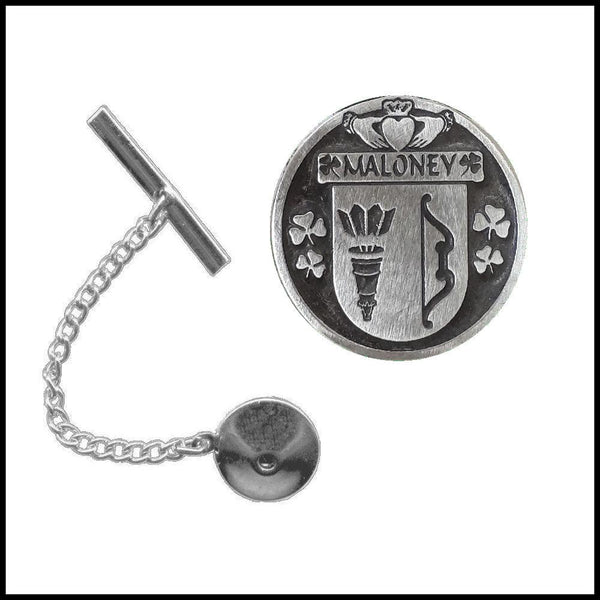 Maloney Irish Coat of Arms Disk Lapel Pin/ Tie Tack