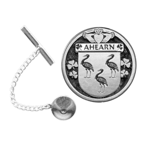 Ahearn Irish Coat of Arms Disk Lapel Pin/ Tie Tack