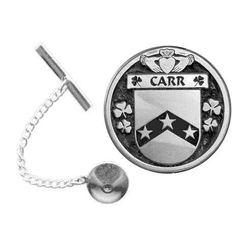 Carr Irish Coat of Arms Disk Lapel Pin/ Tie Tack