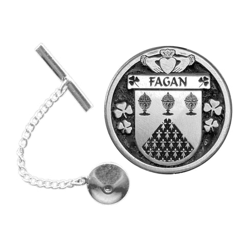 Fagan Irish Coat of Arms Disk Lapel Pin/ Tie Tack