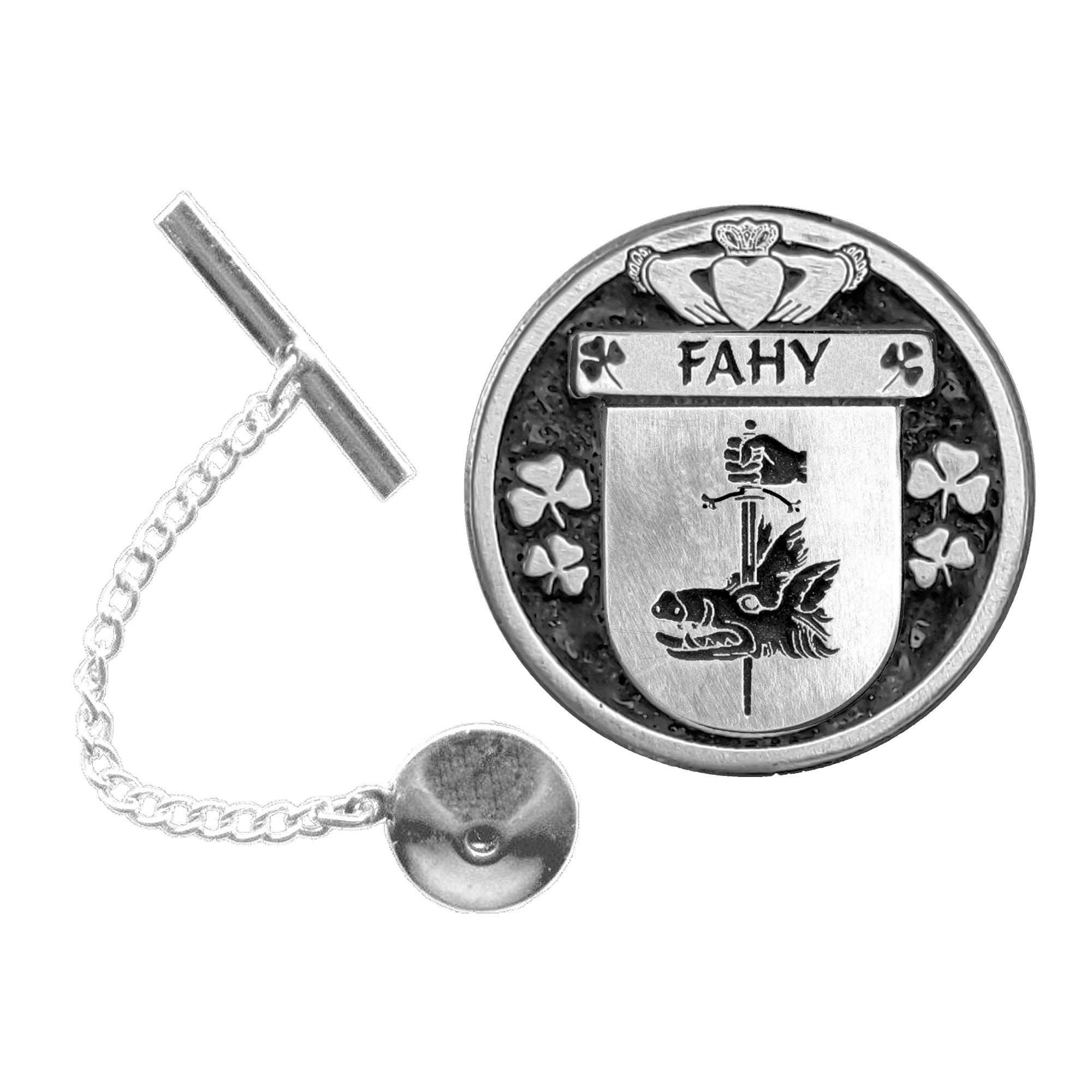 Fahy Irish Coat of Arms Disk Lapel Pin/ Tie Tack