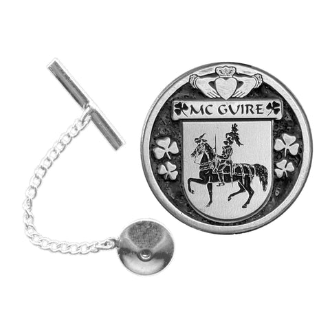McGuire Irish Coat of Arms Disk Lapel Pin/ Tie Tack