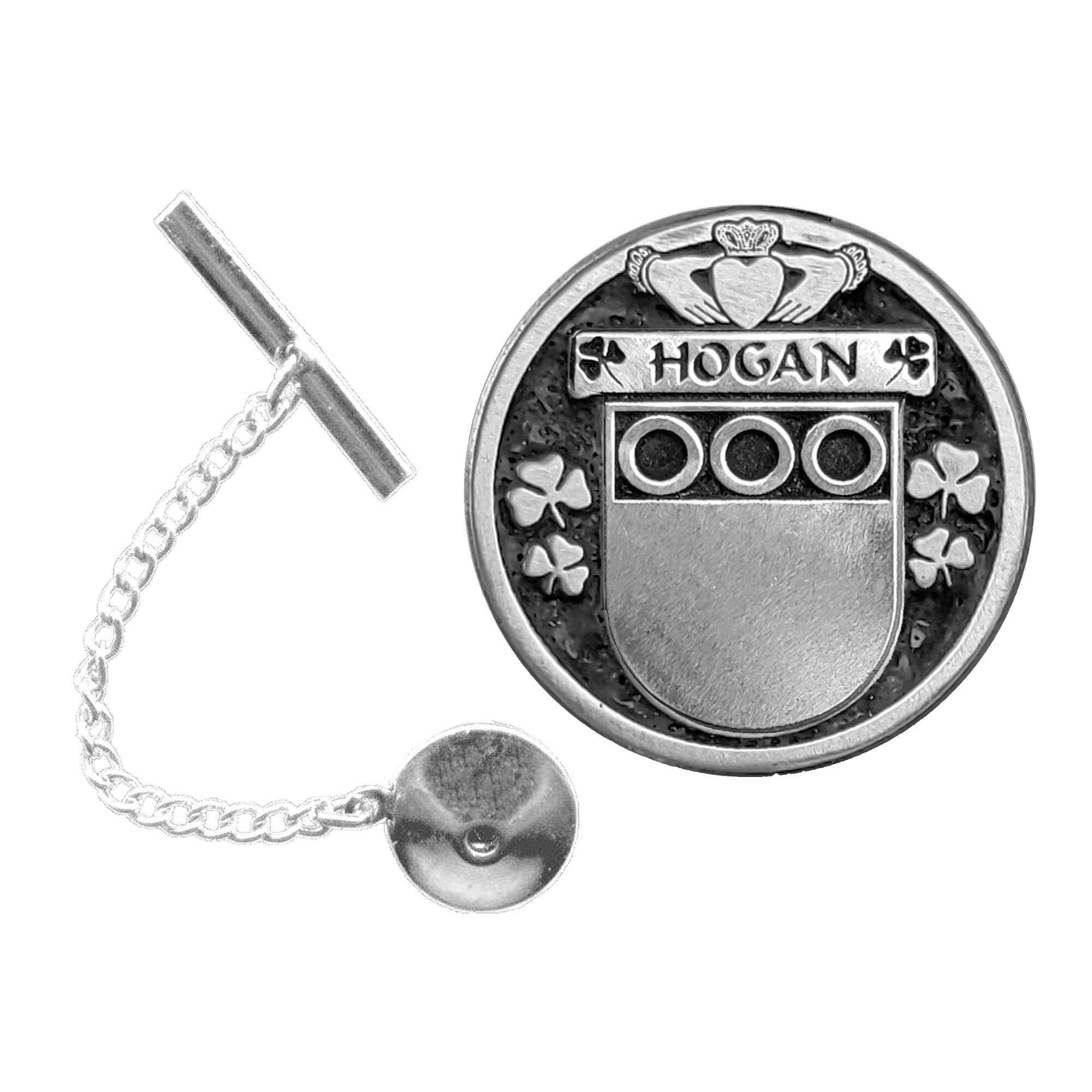 Hogan Irish Coat of Arms Disk Lapel Pin/ Tie Tack