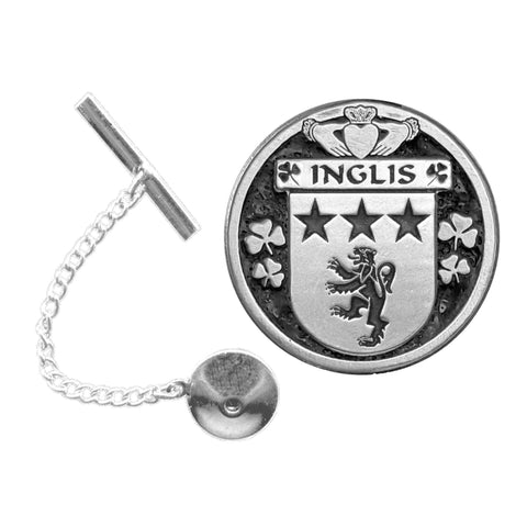 Inglis Irish Coat of Arms Disk Lapel Pin/ Tie Tack