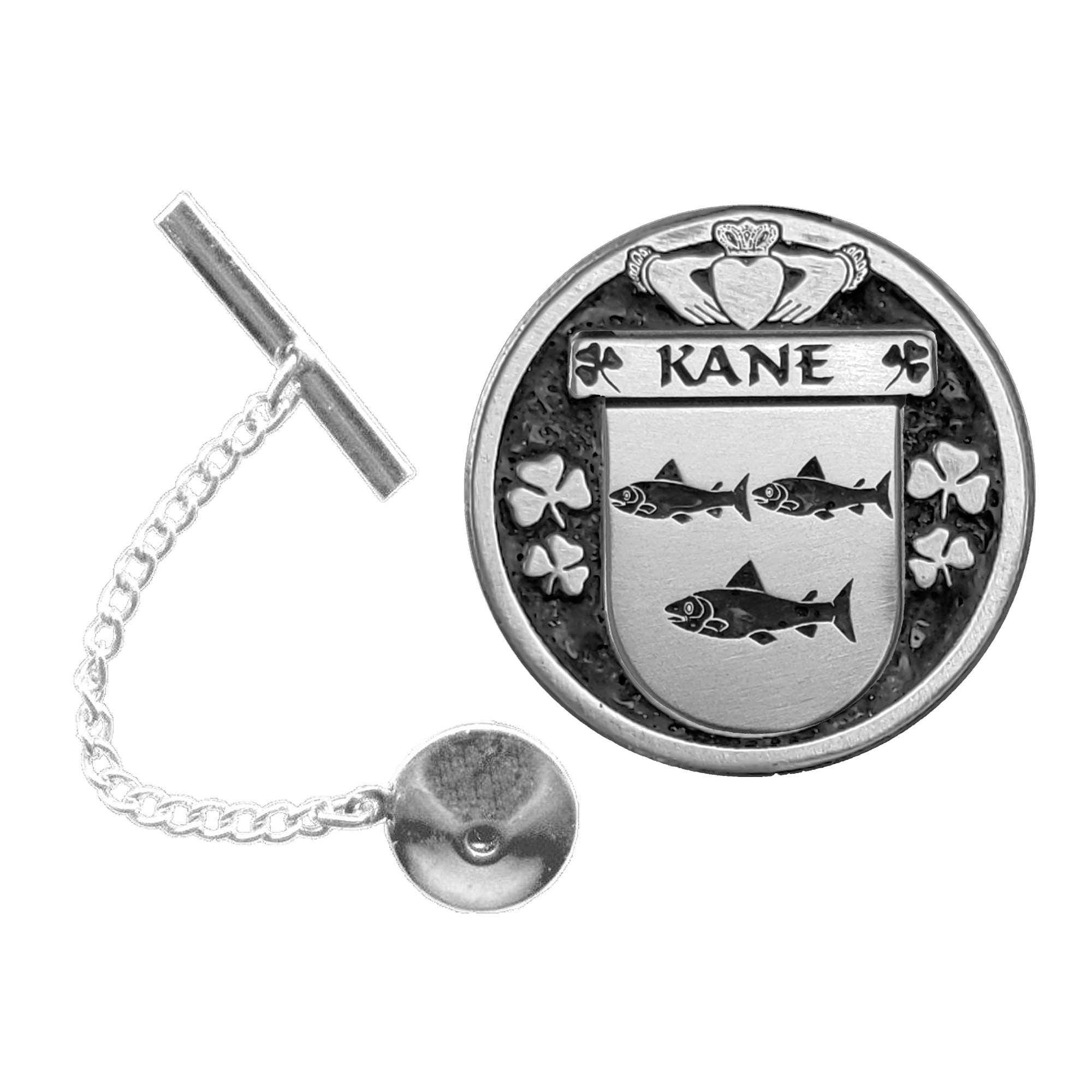 Kane Irish Coat of Arms Disk Lapel Pin/ Tie Tack
