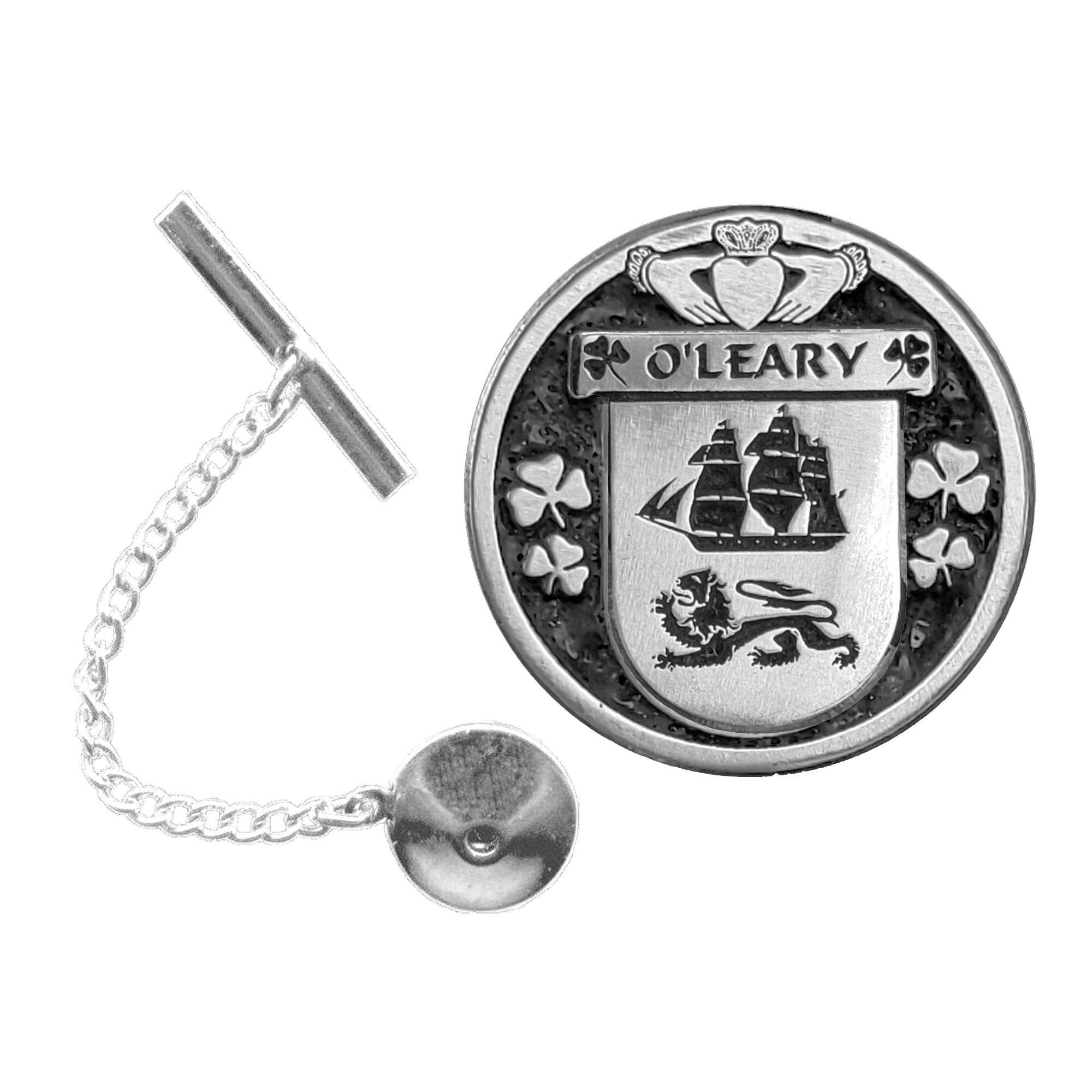 O'Leary Irish Coat of Arms Disk Lapel Pin/ Tie Tack