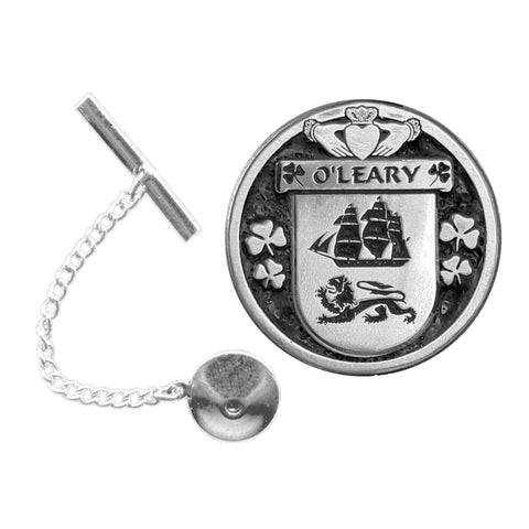 O'Leary Irish Coat of Arms Disk Lapel Pin/ Tie Tack