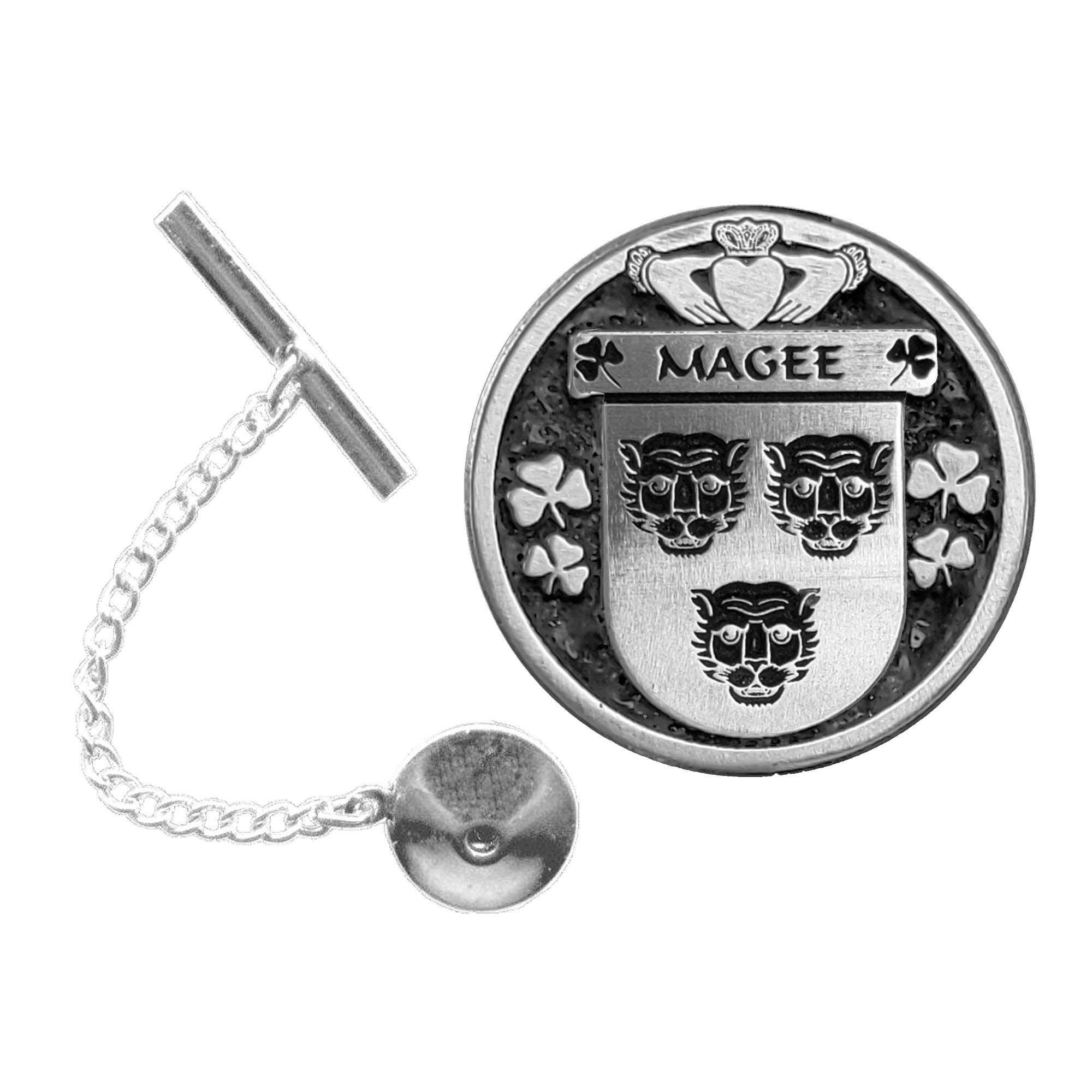 Magee Irish Coat of Arms Disk Lapel Pin/ Tie Tack