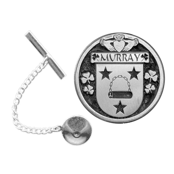 Murray Irish Coat of Arms Disk Lapel Pin/ Tie Tack