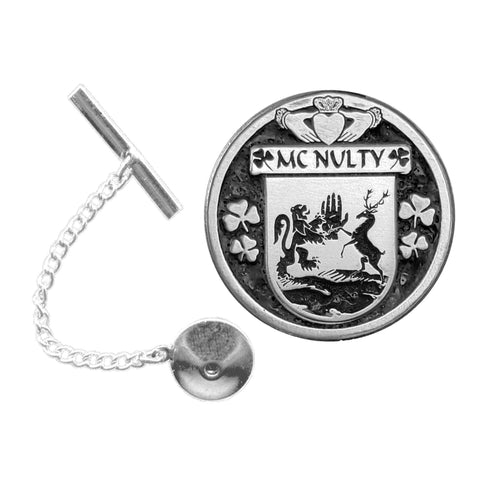 McNulty Irish Coat of Arms Disk Lapel Pin/ Tie Tack