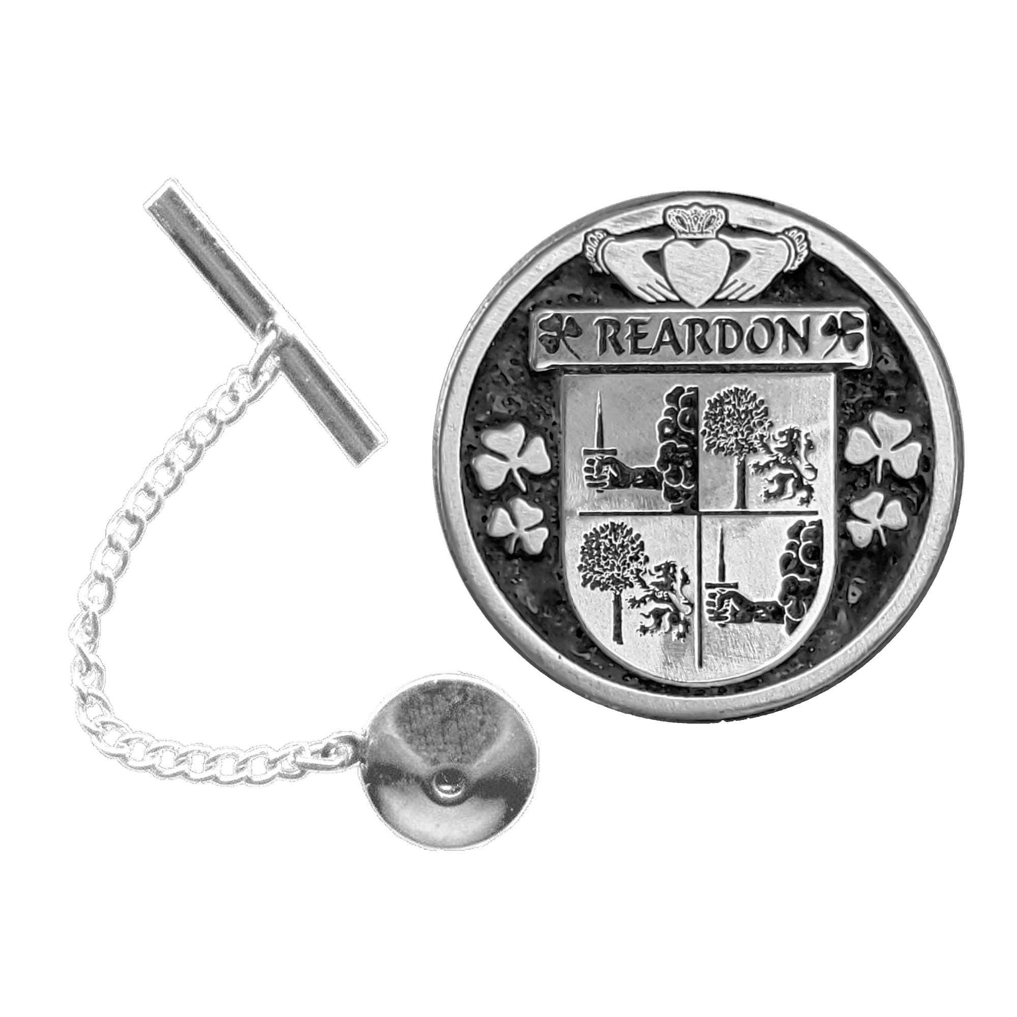Reardon Irish Coat of Arms Disk Lapel Pin/ Tie Tack