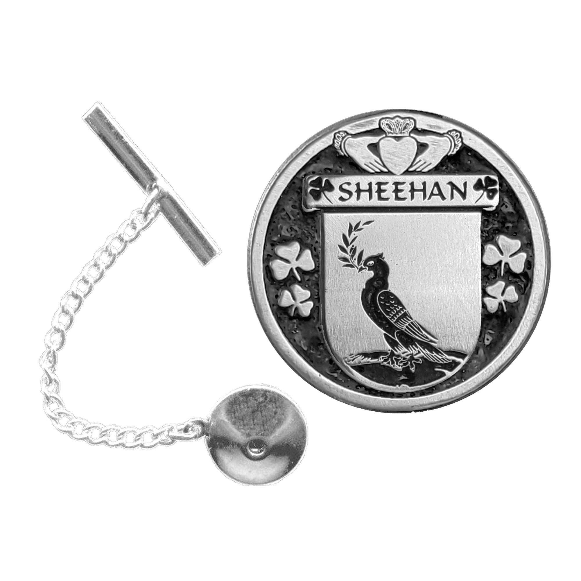 Sheehan Irish Coat of Arms Disk Lapel Pin/ Tie Tack