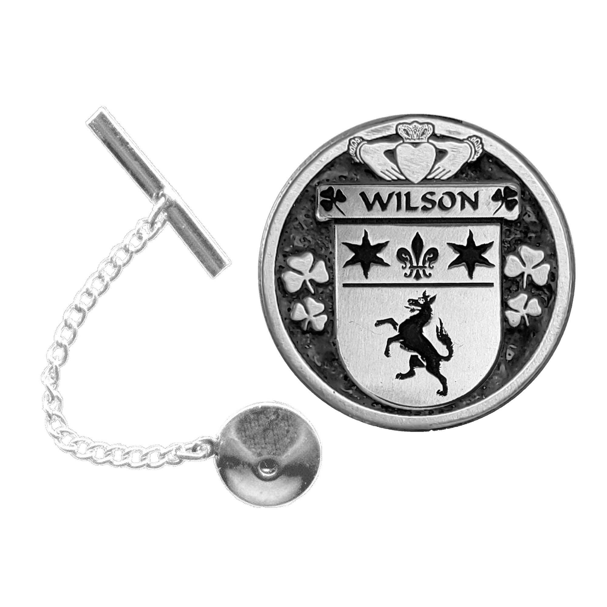 Wilson Irish Coat of Arms Disk Lapel Pin/ Tie Tack