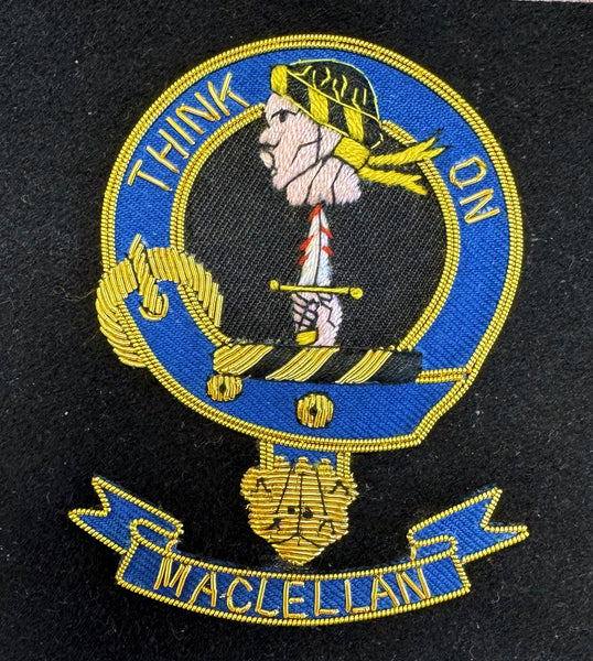 MacLellan Scottish Clan Embroidered Crest