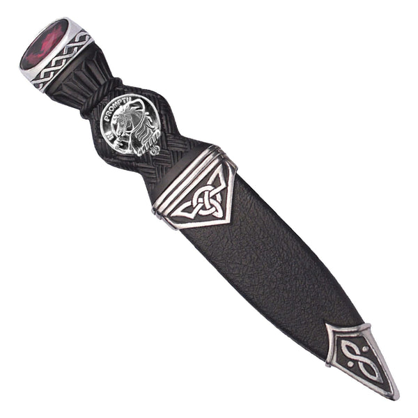 Dunbar Interlace Clan Crest Sgian Dubh, Scottish Knife