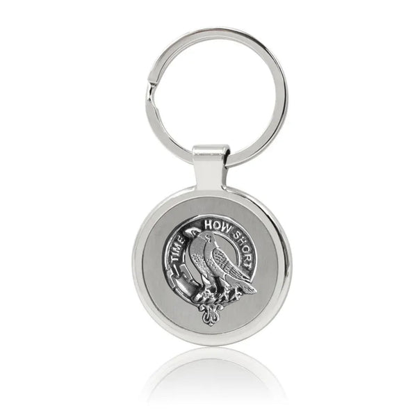 Akins Clan Crest Stainless Steel Key Ring