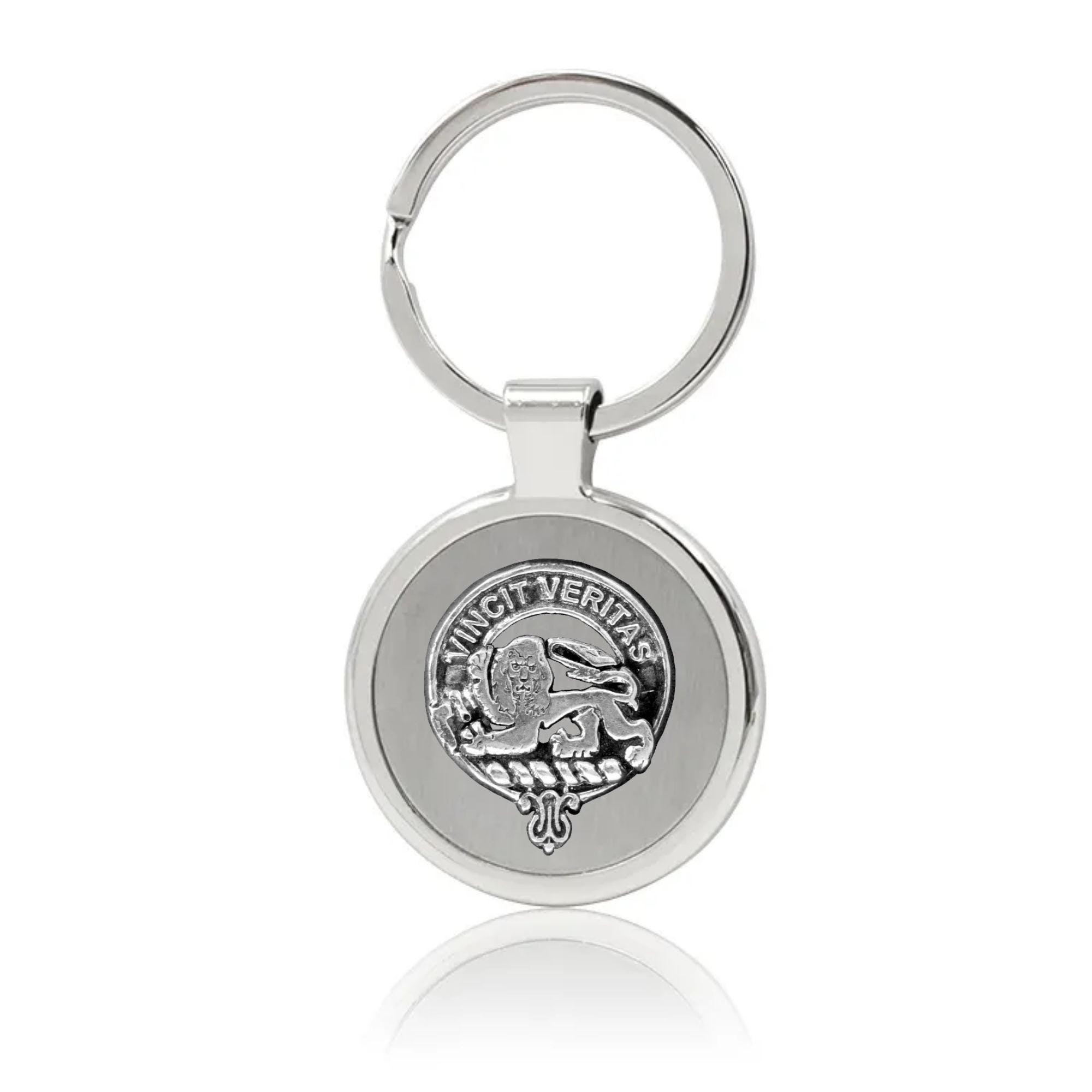 Baxter Clan Crest Stainless Steel Key Ring