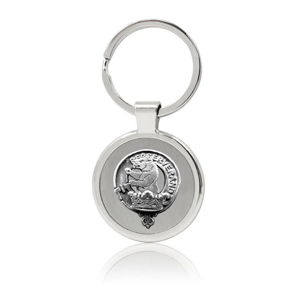 Beveridge Clan Crest Stainless Steel Key Ring