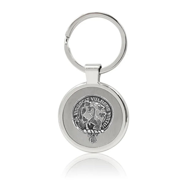 Burnett Clan Crest Stainless Steel Key Ring