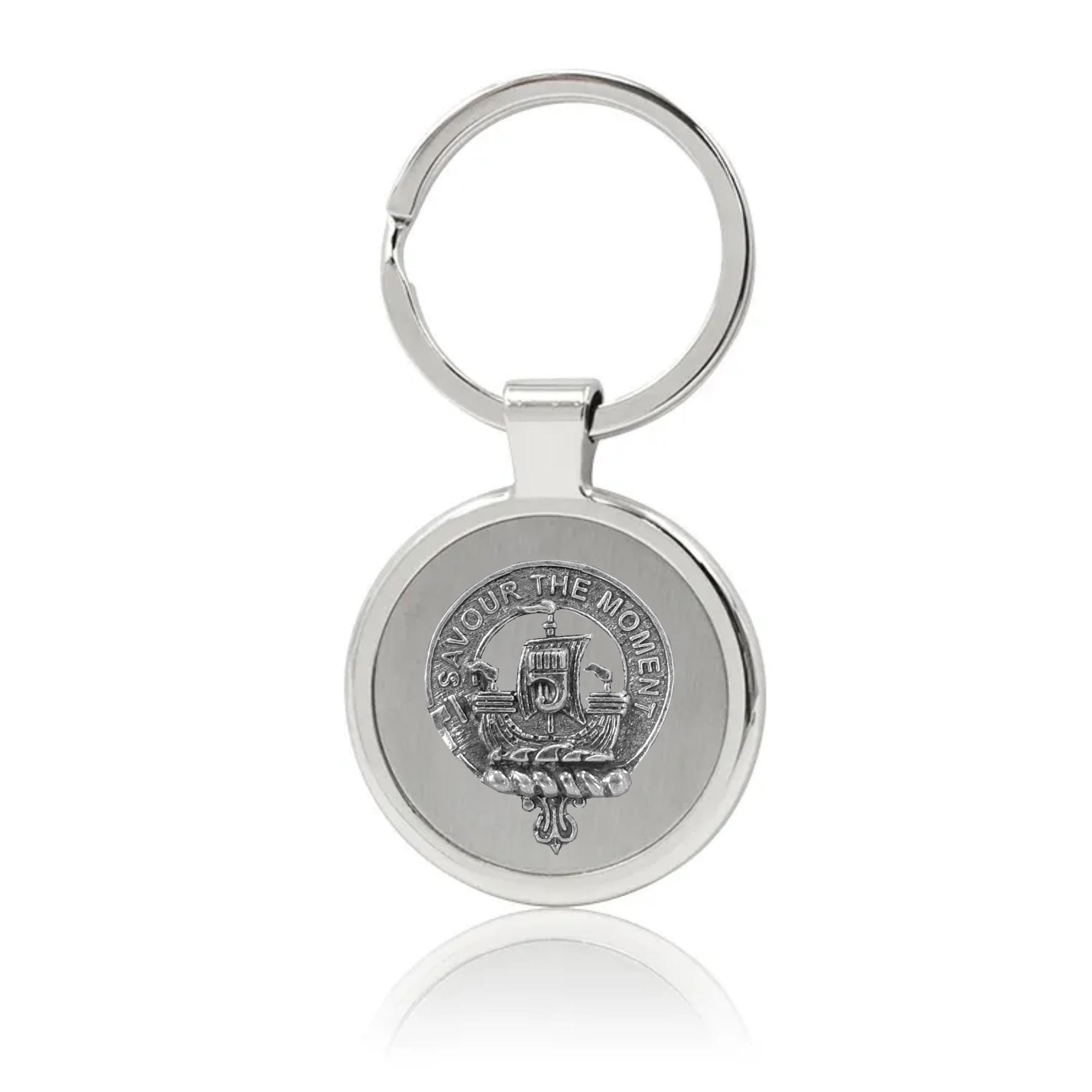 Duncan Sketraw Clan Crest Stainless Steel Key Ring