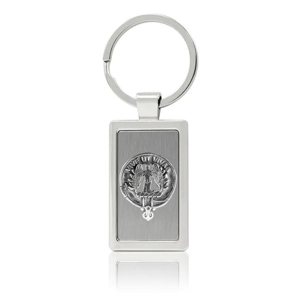 Falconer Clan Crest Stainless Steel Key Ring
