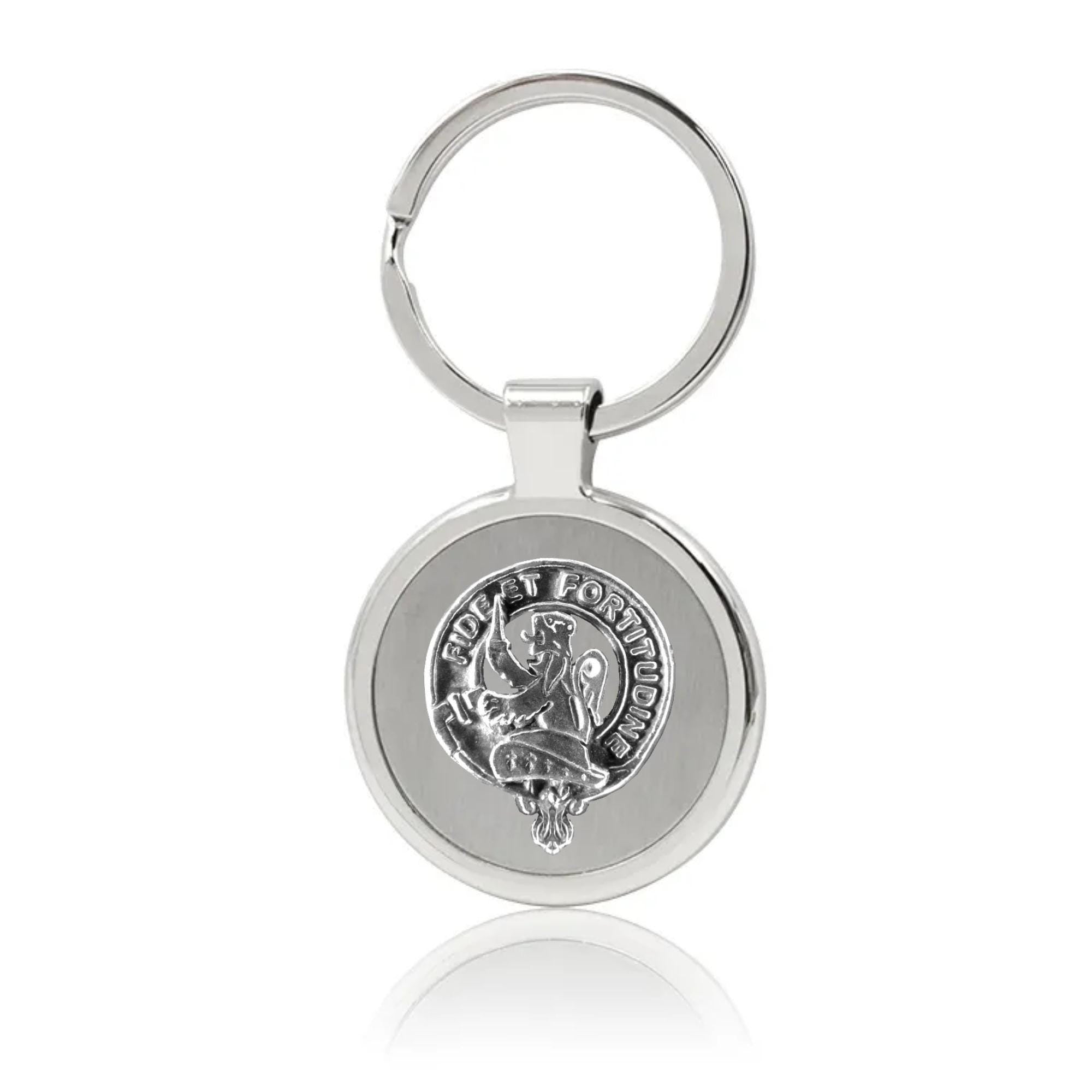 Farquharson Clan Crest Stainless Steel Key Ring