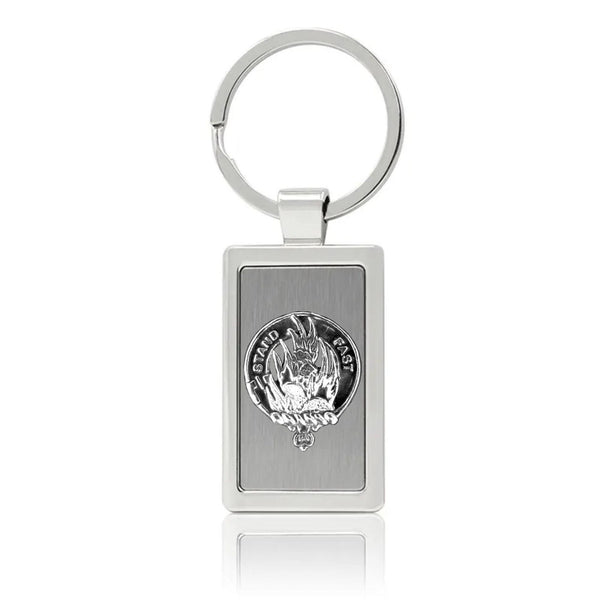 Grant Clan Crest Stainless Steel Key Ring