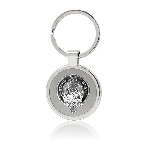Grant Clan Crest Stainless Steel Key Ring
