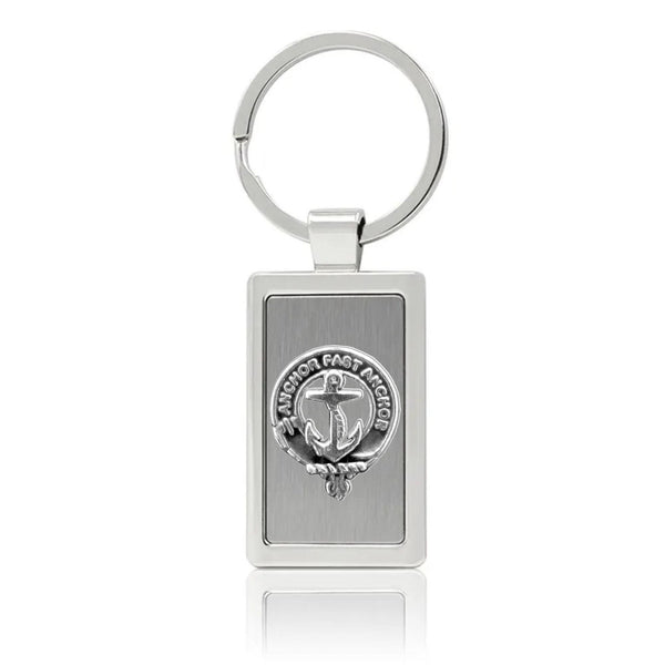 Gray Clan Crest Stainless Steel Key Ring