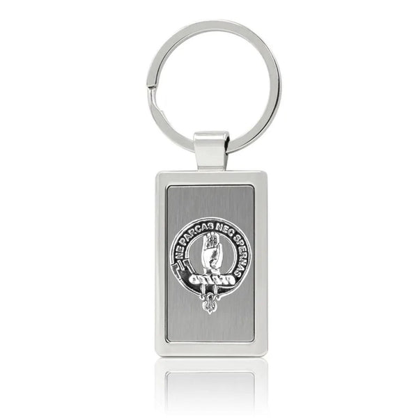 Lamont Clan Crest Stainless Steel Key Ring