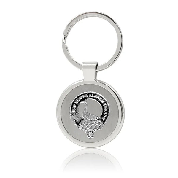 Lauder Clan Crest Stainless Steel Key Ring