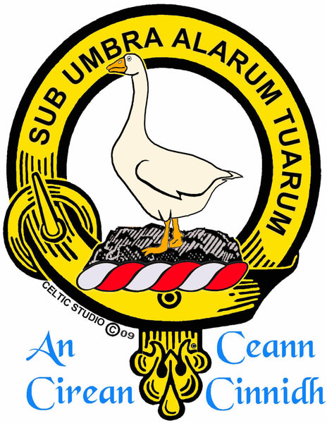 Lauder Clan Crest Stainless Steel Key Ring